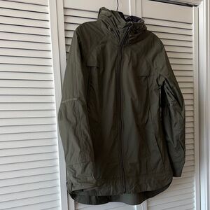 Womens Olive Green Hooded Jacket